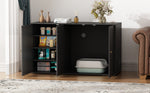 Large Cat Litter Box Enclosure with 4 Shelves Shoe Cabinet 180127