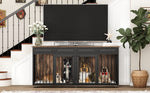 Large Dog Crate Furniture 72.5" Rustic Brown-150160-13