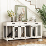 94.5" Extra Large Dog Crate Furniture for 3 Dogs-150146-03