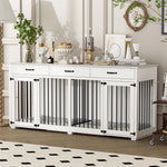 72.5" Dog Crate Furniture for 2 Dogs-150174