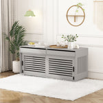 2 Sizes Hollowed Dog Crate Furniture Grey-150144