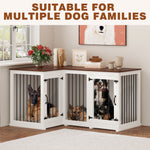 Large Corner Dog Crate Furniture for 2 Dogs-150151