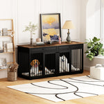 Large Dog Crate Furniture 72.5" Black-150160-11