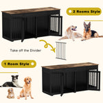 Large Dog Crate Furniture 72.5" Black-150160-11