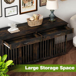 Dog Crate Furniture 72" Rustic Brown-150160-09
