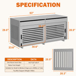 2 Sizes Hollowed Dog Crate Furniture Grey-150144