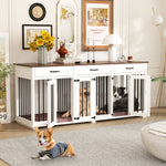 94.5" Extra Large Dog Crate Furniture for 3 Dogs-150146-03