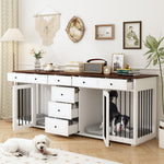 Large Dog Crate Furniture with 8 Drawers-150167