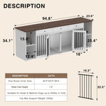 Furniture Style Dog Crate for 2 Dogs 94.8 Inch-150168