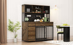 Extra Large Dog Crate Furniture Brown-210234