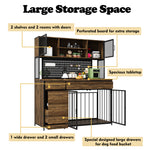 Extra Large Dog Crate Furniture Brown-210234
