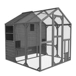 Large Wooden Outdoor Cat House Cage Walk in Cat Catio-150212