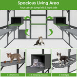 43ft² Large Wooden Outdoor Cat House