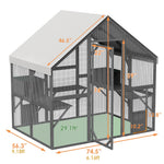 29.1ft² Large Wooden Outdoor Cat House -150158-01