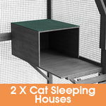 29.1ft² Large Wooden Outdoor Cat House -150158-01