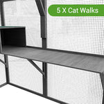 43ft² Large Wooden Outdoor Cat House