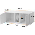 Cat Litter Box Enclosure for 2 Cat