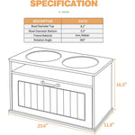 Elevated Dog Feeding Station with Storage
