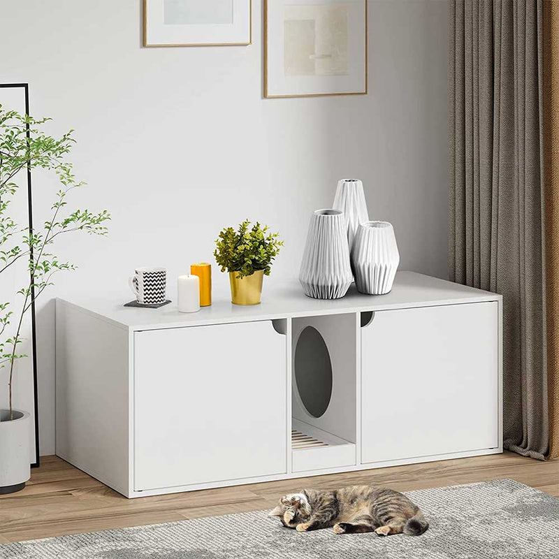 Cat Litter Box Enclosure for 2 Cat