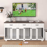 Dog Crate Furniture 72 Inch for 3 Dogs-150146-01